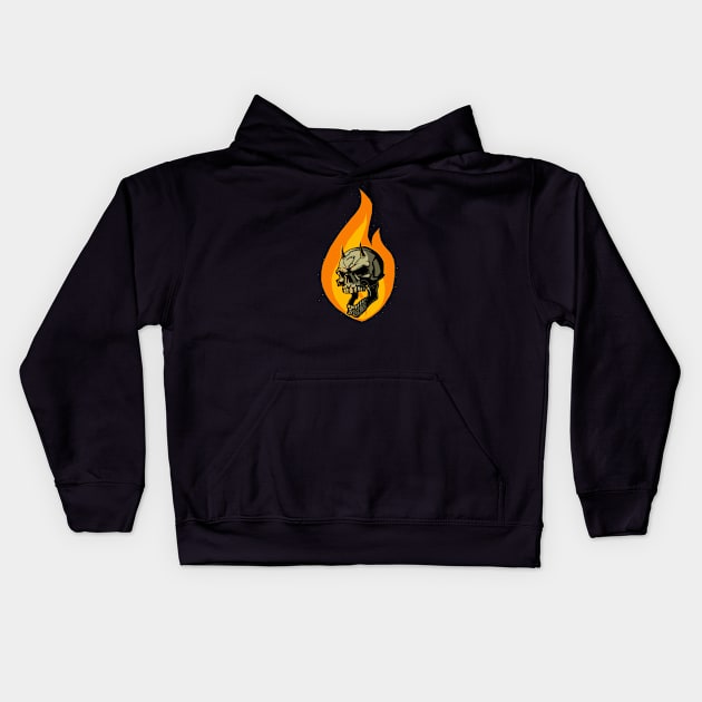 Flame On Kids Hoodie by AndreusD